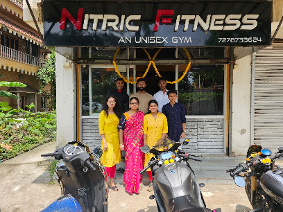 Nitric Fitness entrance and gym signage in Birati